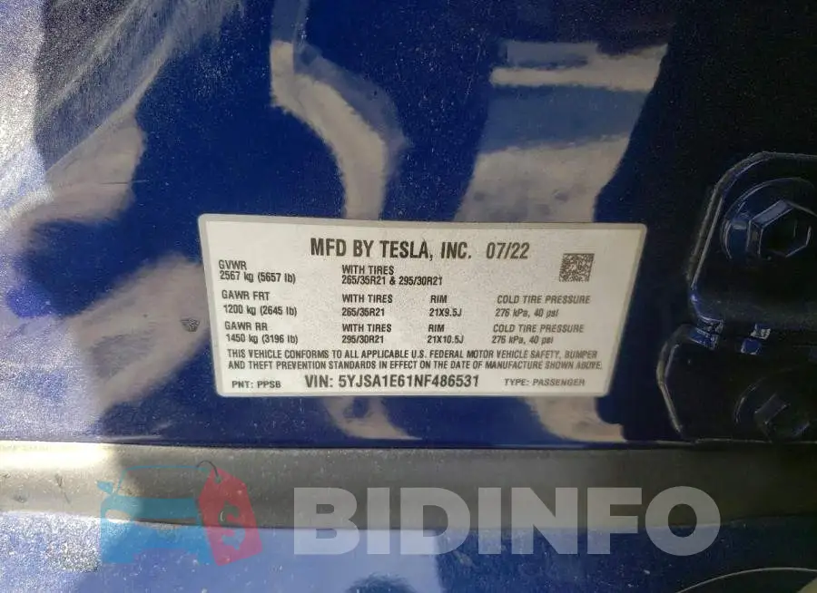 5YJSA1E61NF486531 Photo# 13