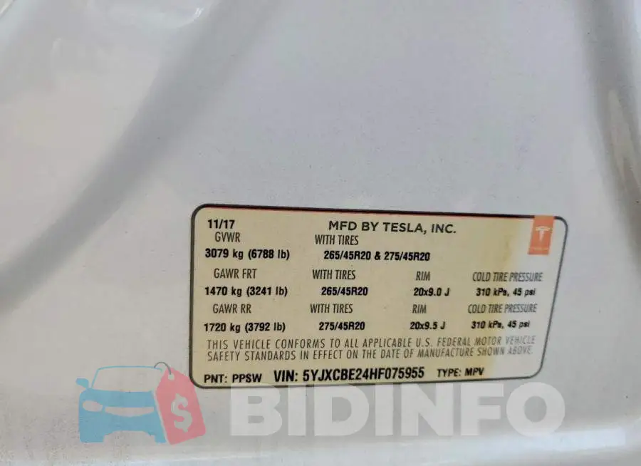 5YJXCBE24HF075955 Photo# 13