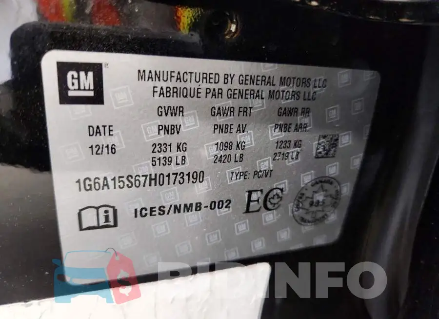 1G6A15S67H0173190 Photo# 12
