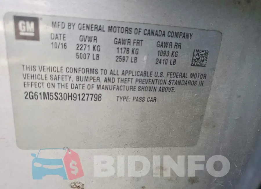 2G61M5S30H9127798 Photo# 12