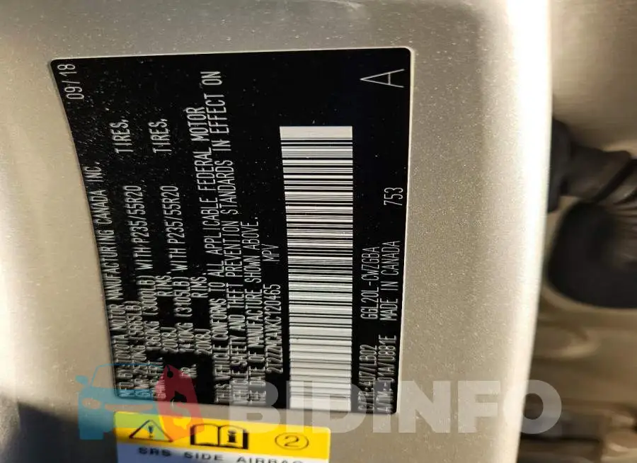2T2ZZMCAXKC120465 Photo# 12