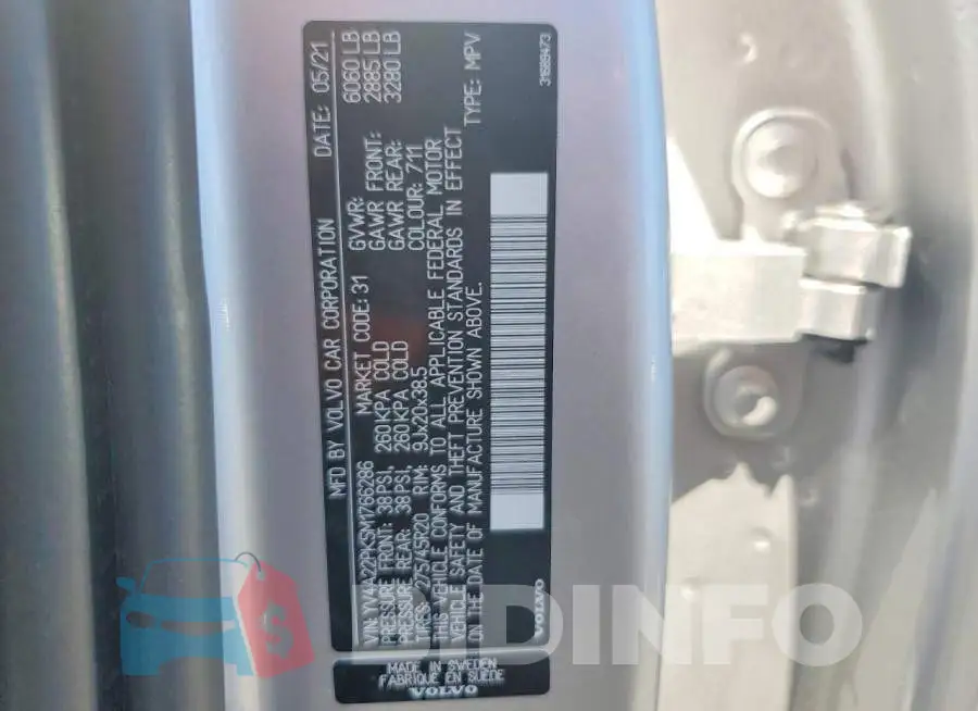 YV4A22PK5M1766286 Photo# 13