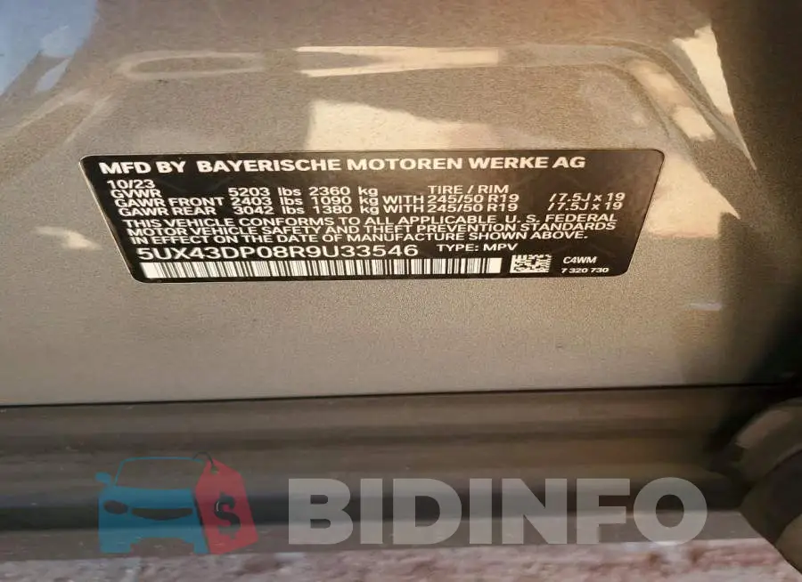 5UX43DP08R9U33546 Photo# 12