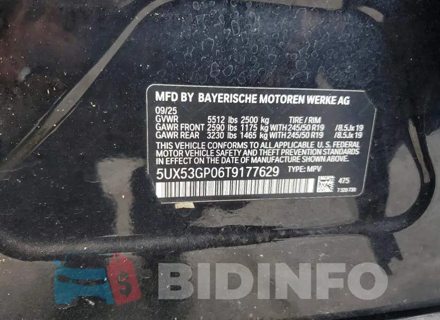 5UX53GP06T9177629 Photo# 12