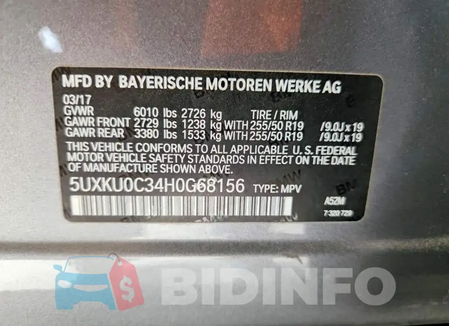5UXKU0C34H0G68156 Photo# 13