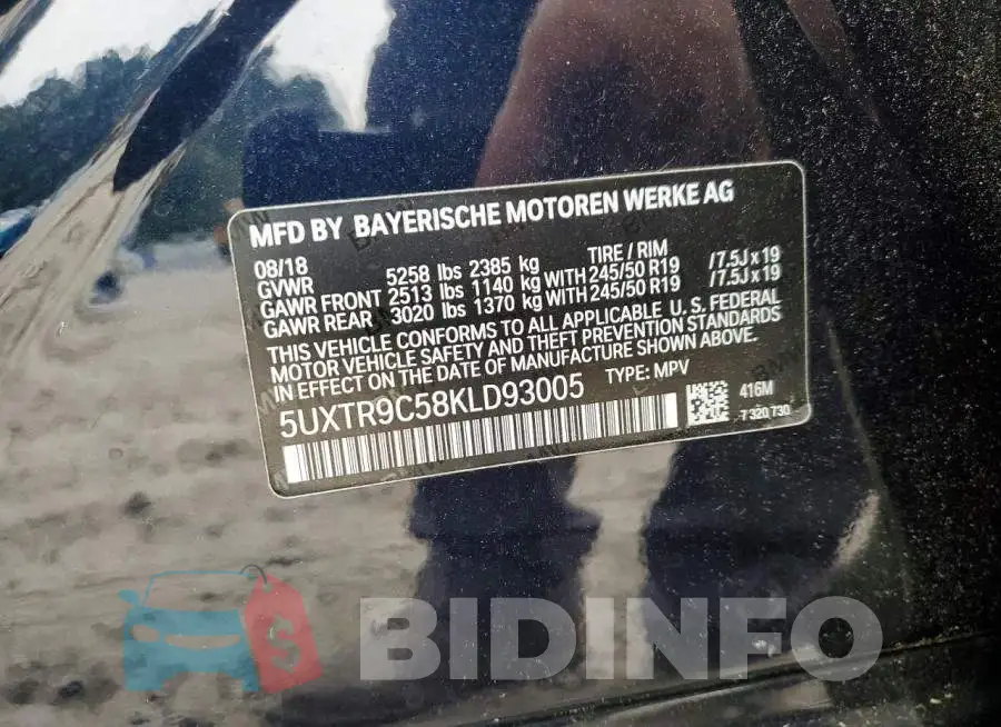 5UXTR9C58KLD93005 Photo# 14