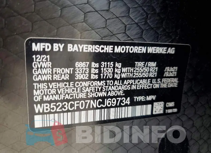 WB523CF07NCJ69734 Photo# 14
