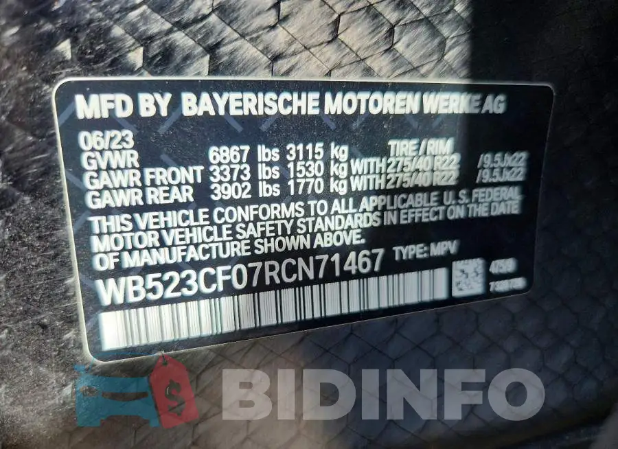 WB523CF07RCN71467 Photo# 13