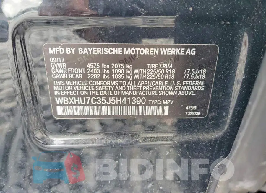 WBXHU7C35J5H41390 Photo# 13