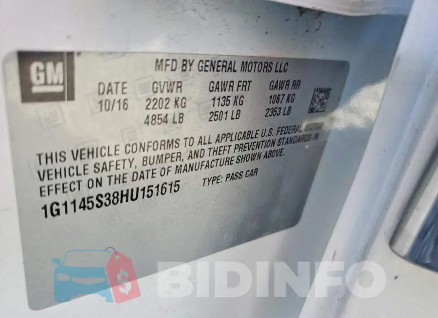 1G1145S38HU151615 Photo# 12