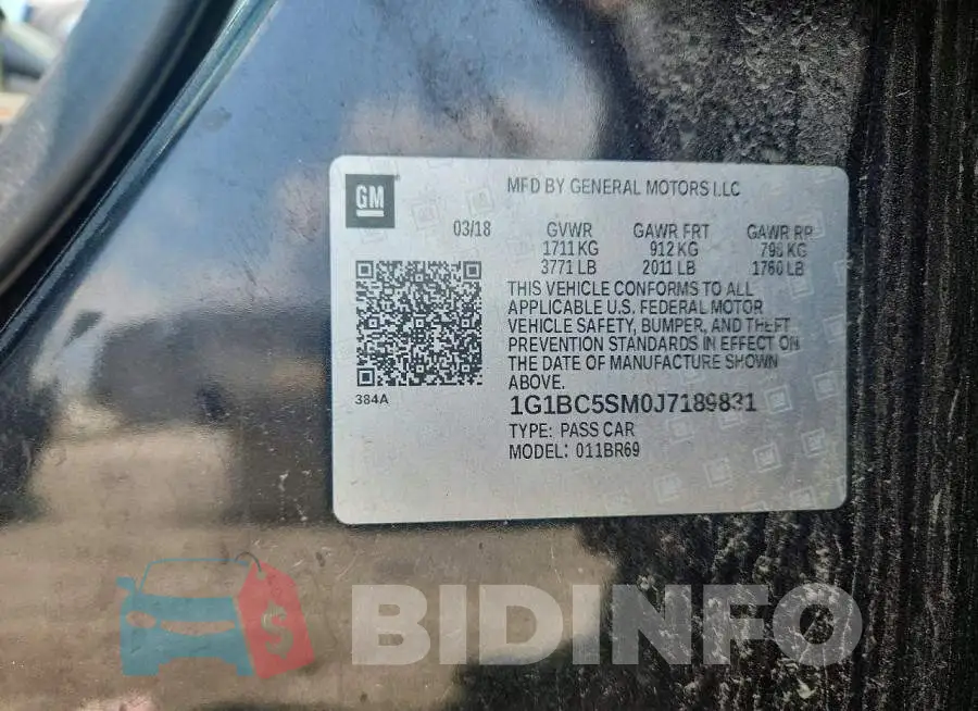 1G1BC5SM0J7189831 Photo# 12