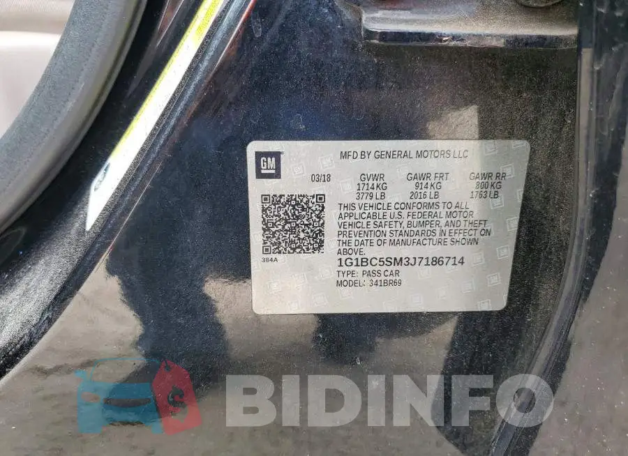 1G1BC5SM3J7186714 Photo# 12