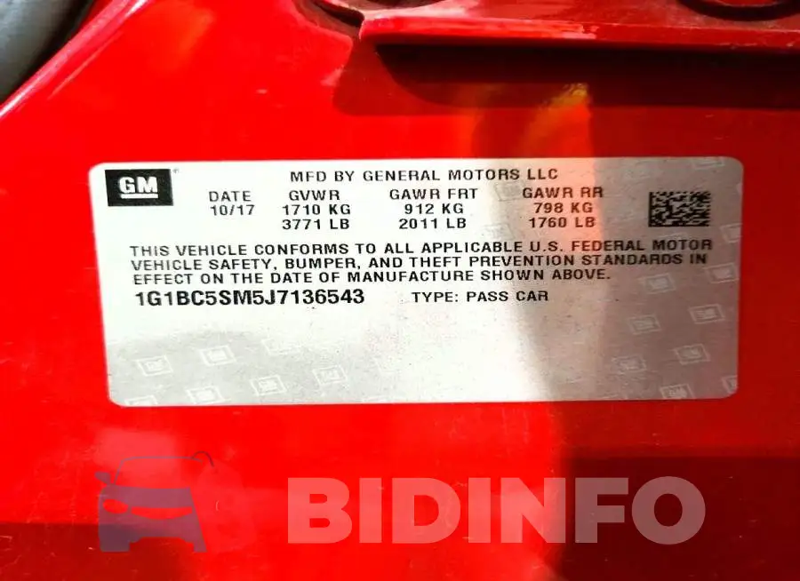 1G1BC5SM5J7136543 Photo# 12