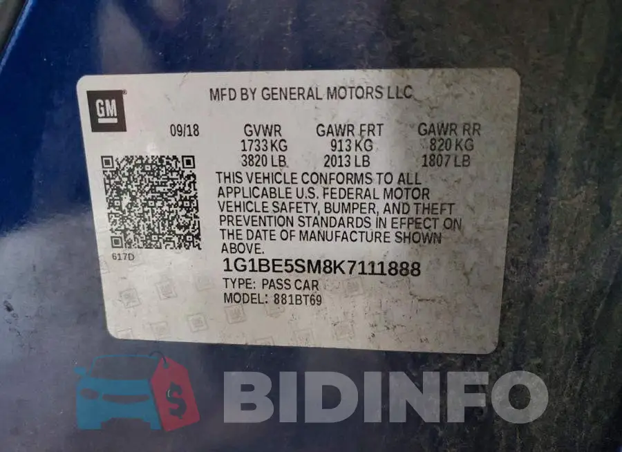 1G1BE5SM8K7111888 Photo# 12