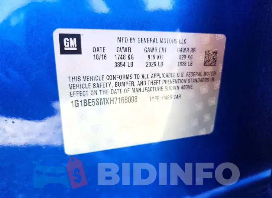 1G1BE5SMXH7168098 Photo# 12