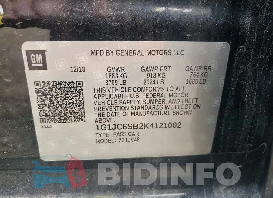 1G1JC6SB2K4121002 Photo# 13