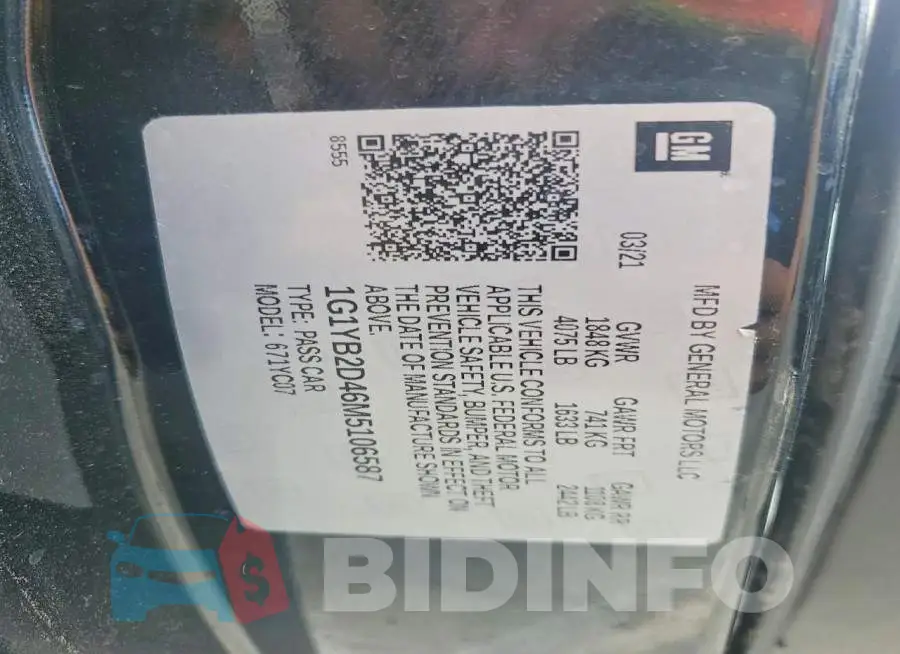 1G1YB2D46M5106587 Photo# 12