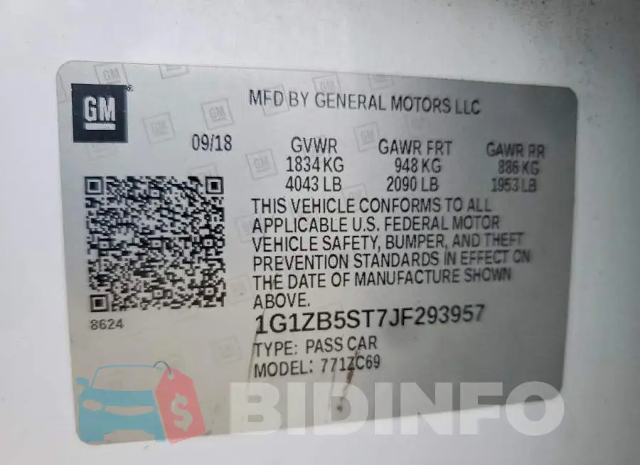 1G1ZB5ST7JF293957 Photo# 12