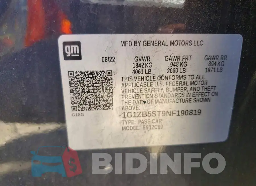 1G1ZB5ST9NF190819 Photo# 12