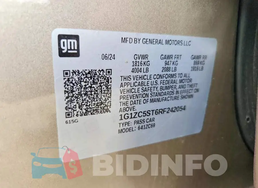 1G1ZC5ST6RF242054 Photo# 12