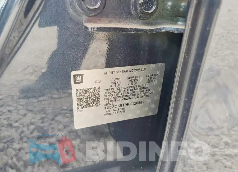 1G1ZD5ST0KF128599 Photo# 12