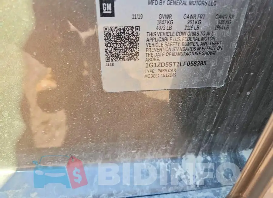 1G1ZD5ST1LF058385 Photo# 12