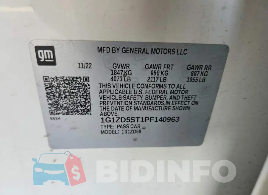 1G1ZD5ST1PF140963 Photo# 12
