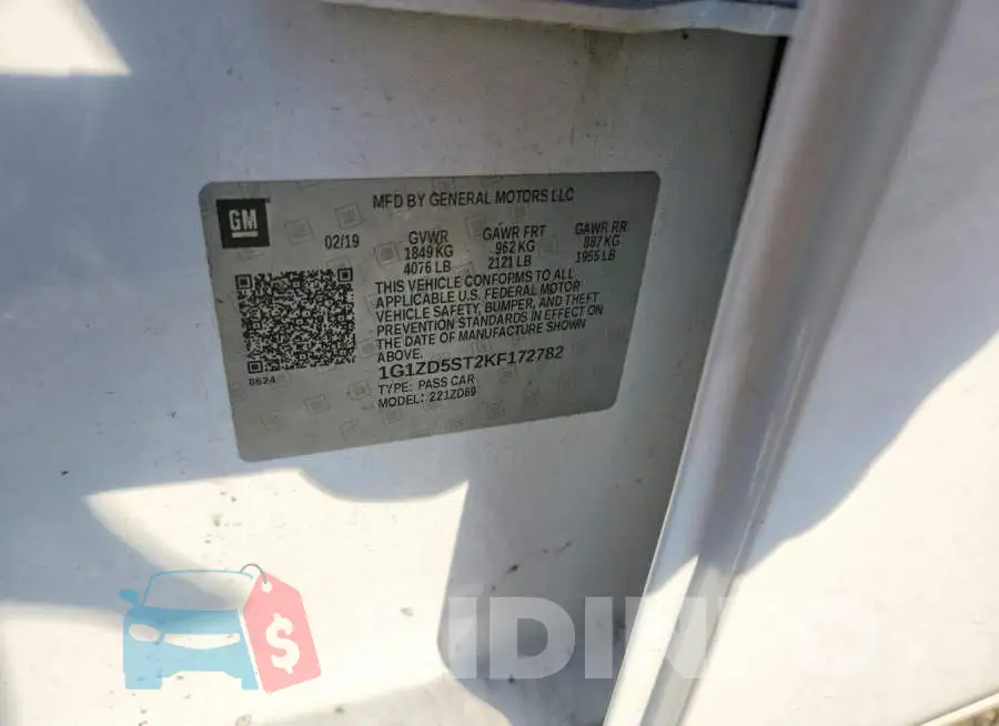 1G1ZD5ST2KF172782 Photo# 12