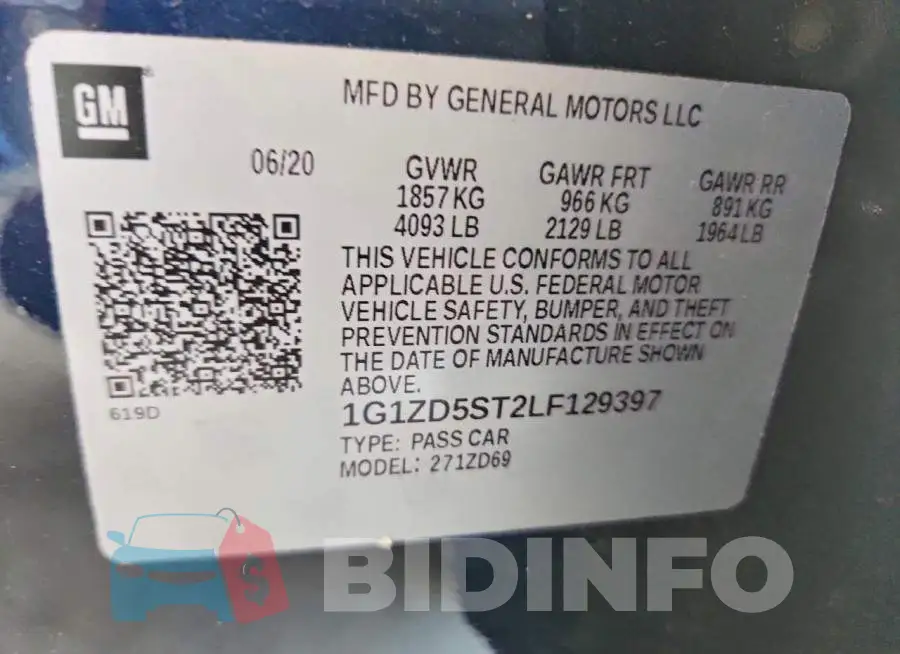 1G1ZD5ST2LF129397 Photo# 12