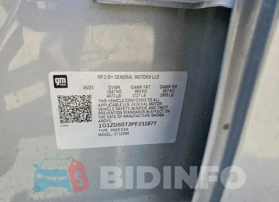 1G1ZD5ST2PF211877 Photo# 13