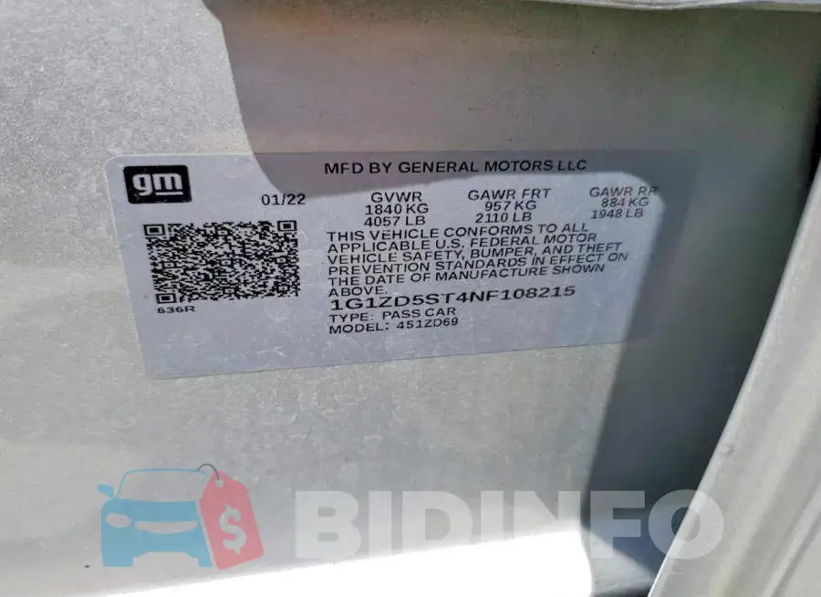 1G1ZD5ST4NF108215 Photo# 12