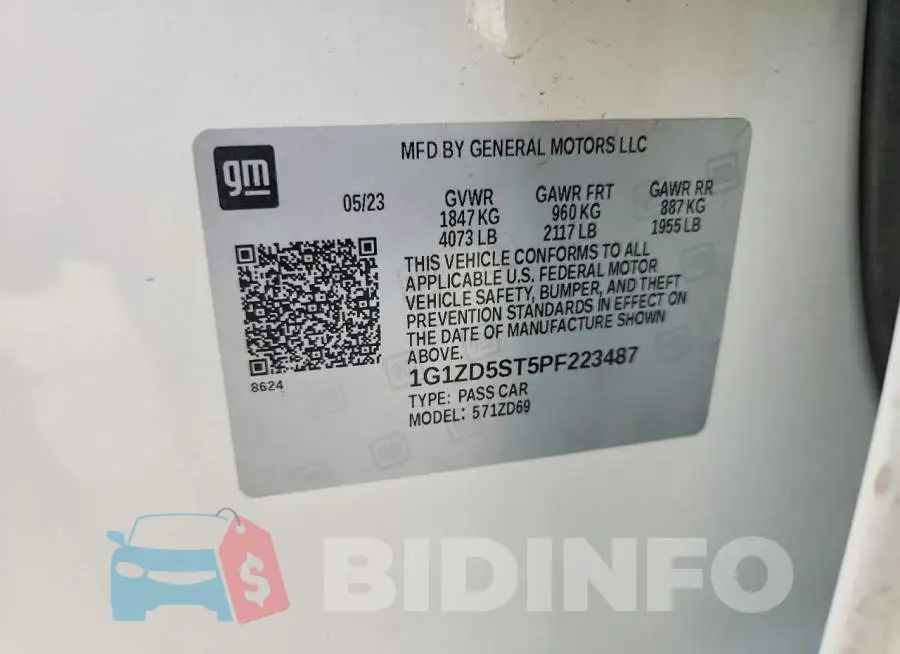 1G1ZD5ST5PF223487 Photo# 13