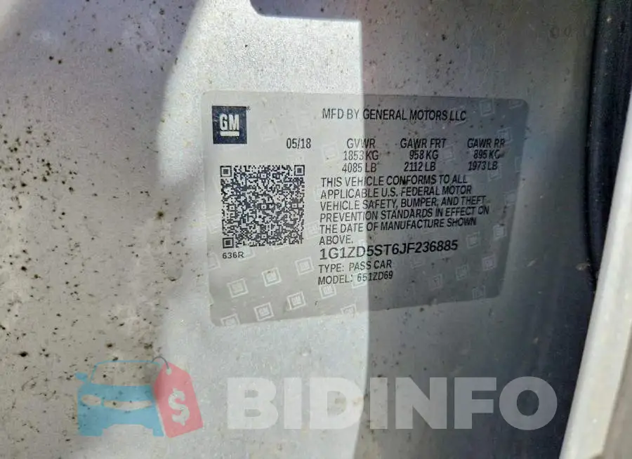 1G1ZD5ST6JF236885 Photo# 12