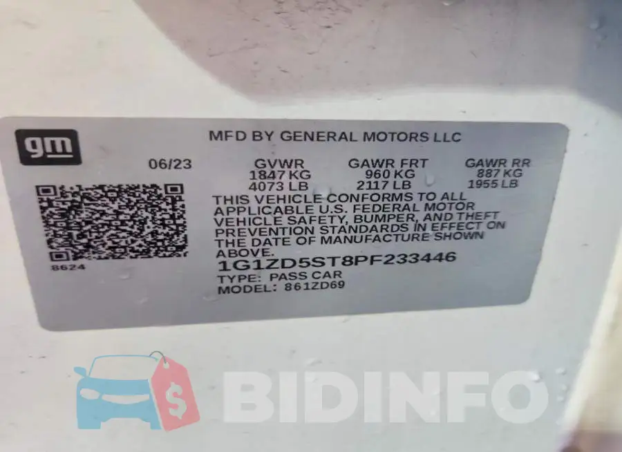 1G1ZD5ST8PF233446 Photo# 13