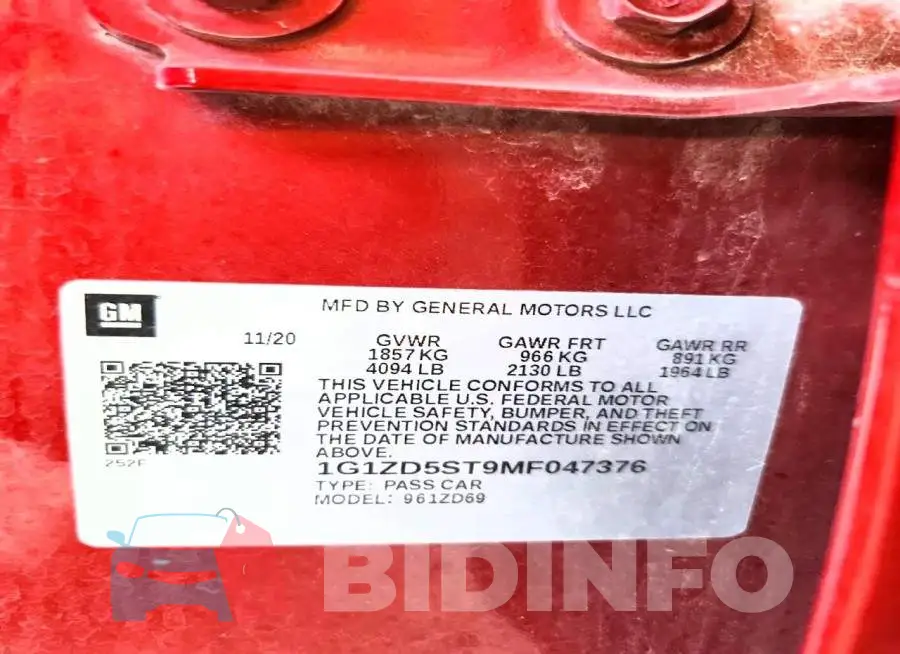 1G1ZD5ST9MF047376 Photo# 12