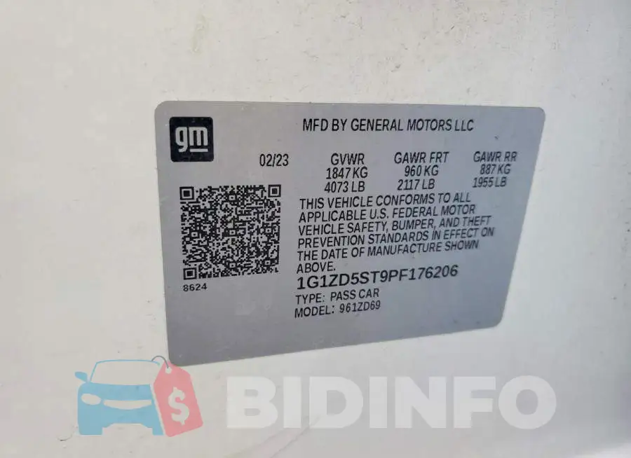 1G1ZD5ST9PF176206 Photo# 12