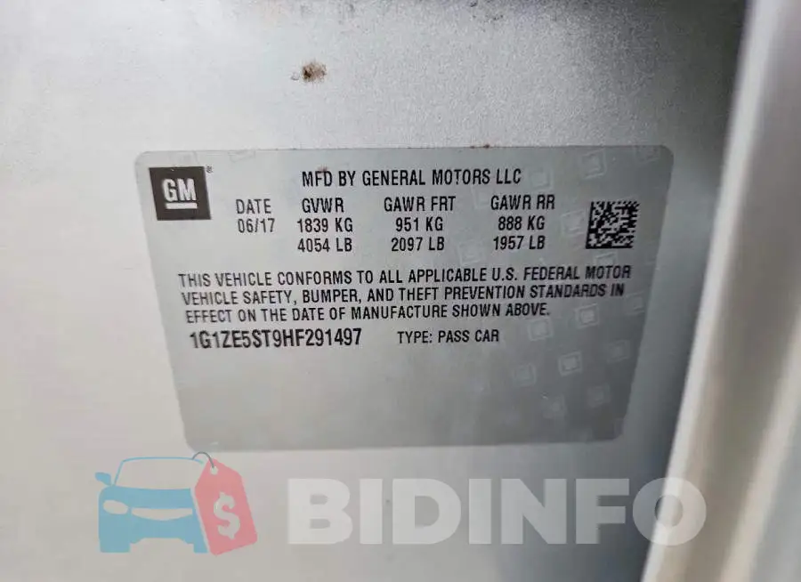 1G1ZE5ST9HF291497 Photo# 12