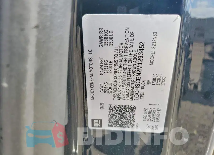 1GCHSCEN2M1293452 Photo# 12