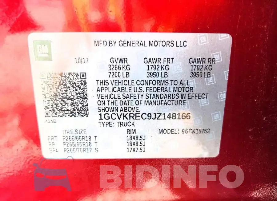 1GCVKREC9JZ148166 Photo# 12