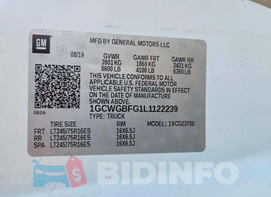 1GCWGBFG1L1122239 Photo# 13
