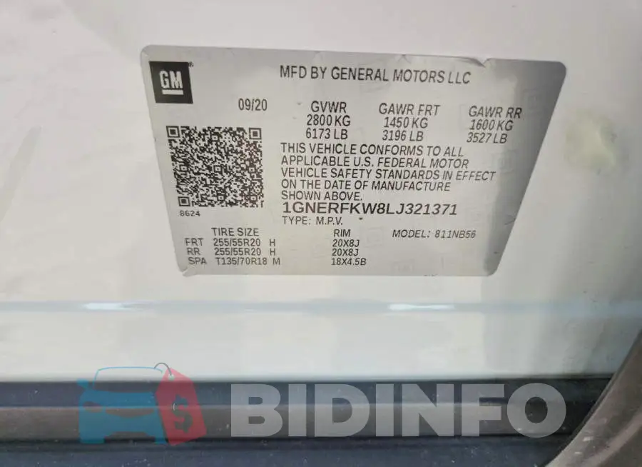 1GNERFKW8LJ321371 Photo# 13