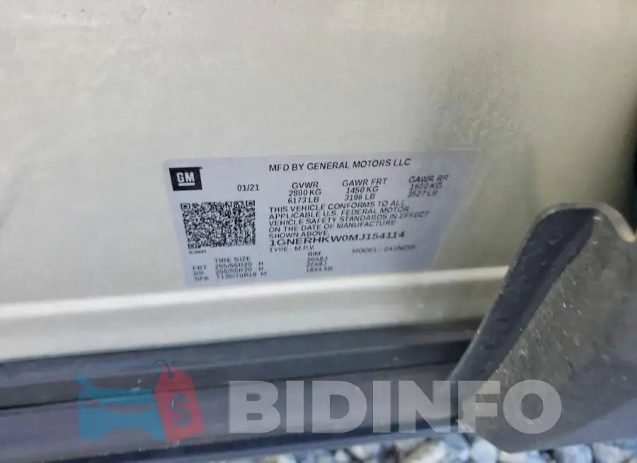 1GNERHKW0MJ154114 Photo# 12