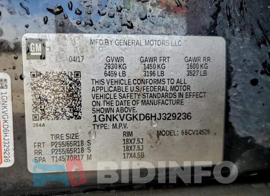 1GNKVGKD6HJ329236 Photo# 13