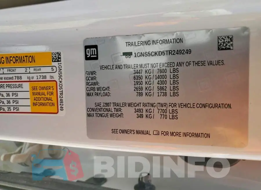 1GNS5CKD5TR249249 Photo# 13