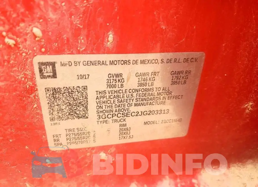 3GCPCSEC2JG203313 Photo# 12