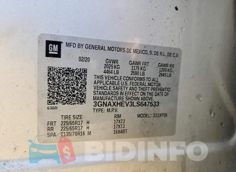 3GNAXHEV3LS647533 Photo# 12