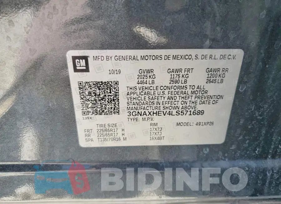 3GNAXHEV4LS571689 Photo# 14