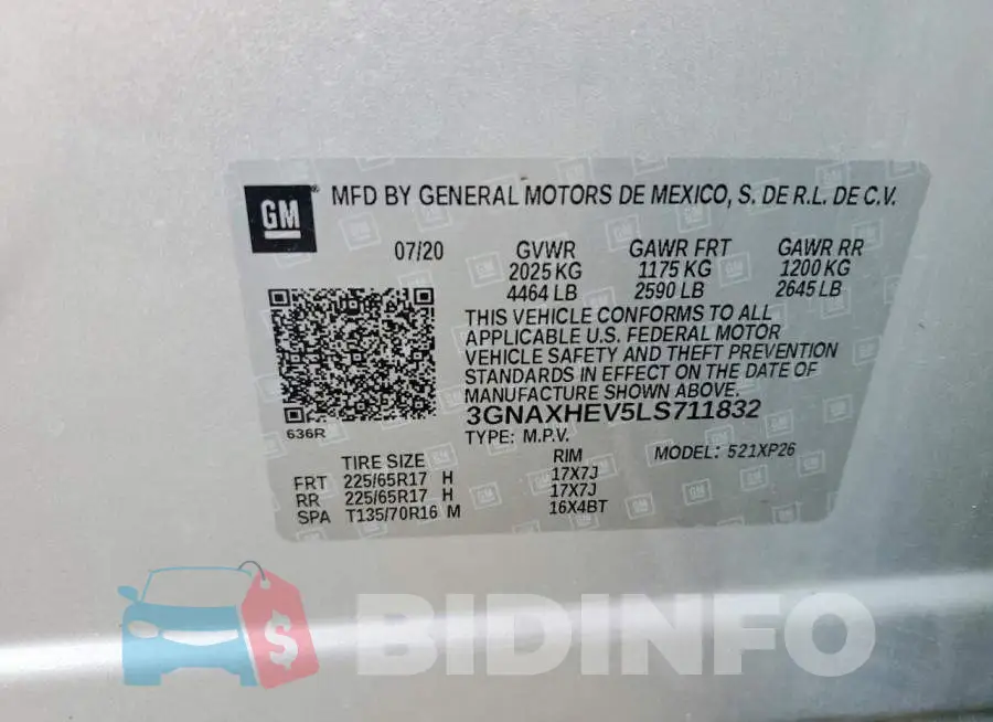 3GNAXHEV5LS711832 Photo# 13
