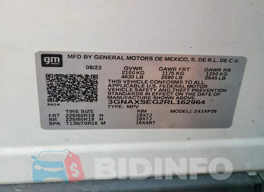 3GNAXSEG2RL162964 Photo# 13