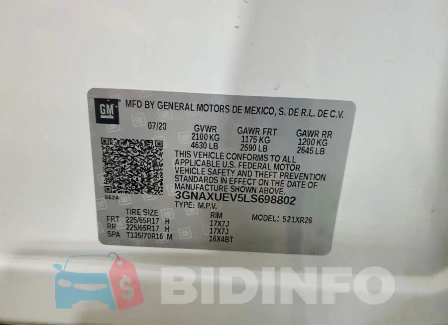 3GNAXUEV5LS698802 Photo# 13